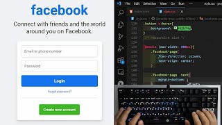 ASMR - HTML CSS Facebook Login Page - No Talking