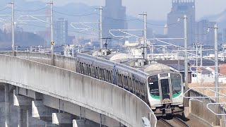 名取市のかさ上げ道路から見た仙台空港アクセス鉄道 その4