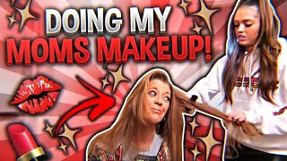 DOING MY MOMS MAKEUP!!! ❤️How DiD I DO?!! | Woah Vicky
