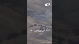 Timelapse footage captures large vegetation fire in Brentwood