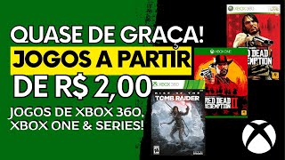 OFERTAS QUASE DE GRAÇA: Jogos de XBOX 360 Que Vão ACABAR + XBOX ONE e SERIES - A Partir de R$ 2,00.