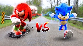 SONIC RACED KNUCKLES IN REAL LIFE! *Who Won?*
