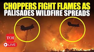 LA Wildfires LIVE I Helicopters Scramble To Contain Deadly Flames Ahead Of High Winds