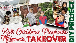 Kids Christmas Playhouse Makeover - DIY Play House