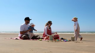 Relaxing Family Trip Away On The Beach