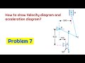 Problem 7 on Velocity diagram and acceleration diagram for given mechanism/ TOM