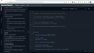 Hackerrank: Maximum Perimeter Triangle