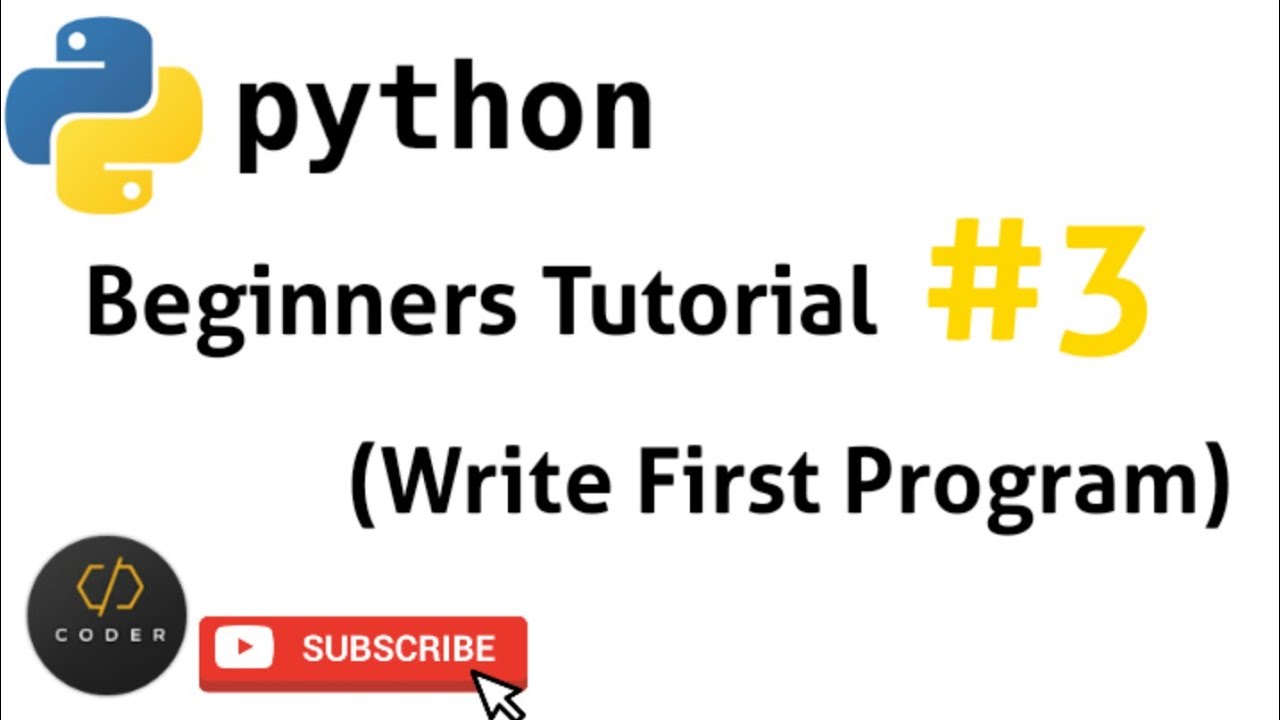 Writing Our First Python Program |python Tutorial For Beginners #3 | # ...