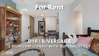 High Floor Riversails 2BR Condo with Superb Layout For Rent