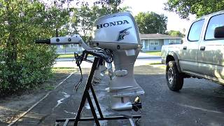 2011 Honda 4 Stroke 40hp Tiller Outboard Motor