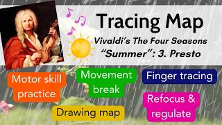 Musical Tracing Map - Summer, The Four Seasons Vivaldi - Classical Music Brain Break