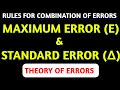 MAXIMUM ERROR AND STANDARD ERROR