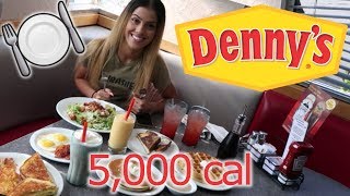 INSANE 5,000 CALORIE MUKBANG! (Inside Denny's)