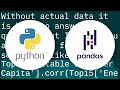 Use .corr to get the correlation between two columns