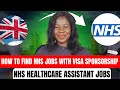 How to search for visa sponsorship jobs with the NHS (Step by step): Apply for these jobs. #nhs #uk