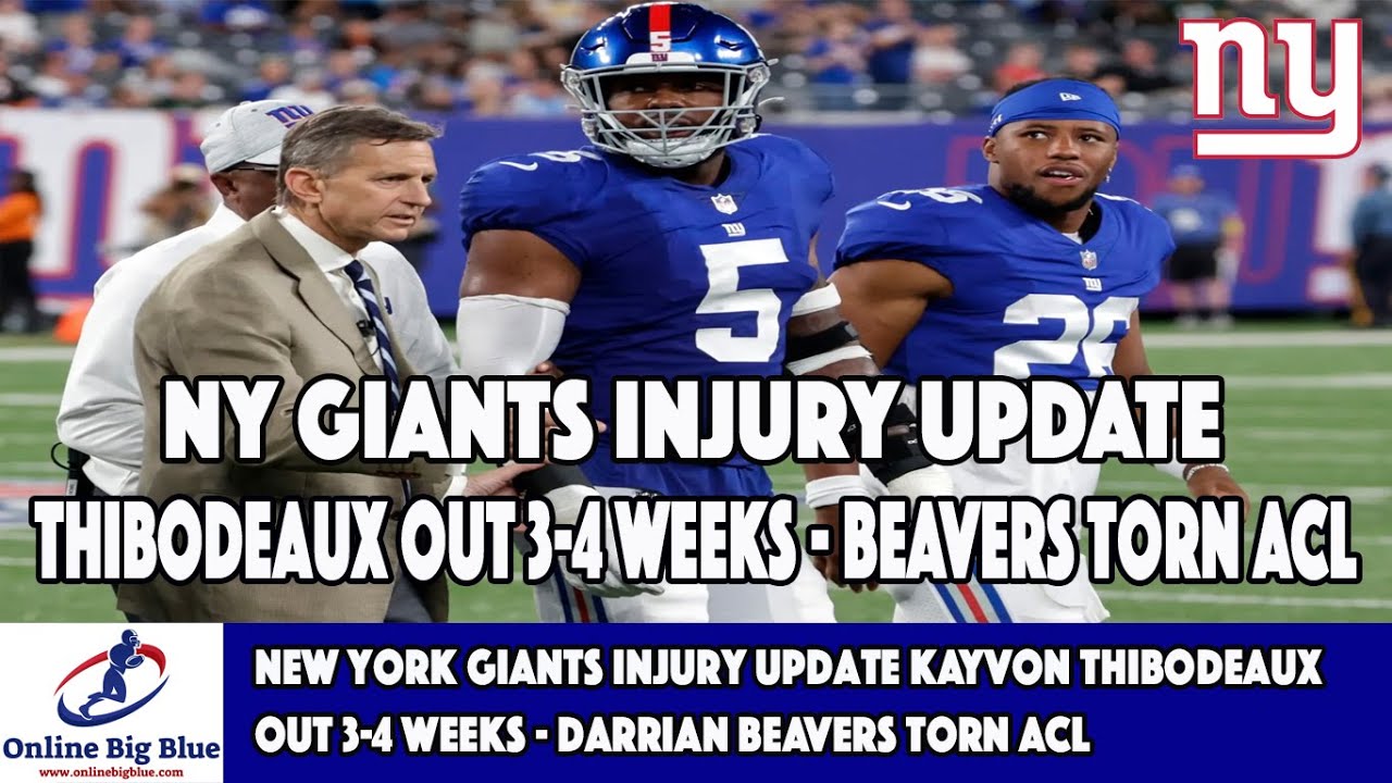 New York Giants Injury Update Kayvon Thibodeaux Out 3-4 Weeks - Darrian ...