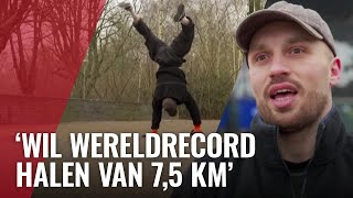 Jeroen loopt kilometer op zijn handen voor mentale gezondheid jongeren