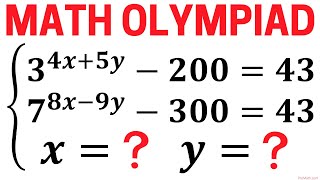 Mathematical Olympiad | Solve system of Exponential Equations | Math Olympiad Training