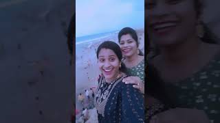 vizag beach 🏖 first meet with @rojukokakadha59 sister indhu🫰🫰#nirusharani88 #youtubeshorts