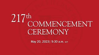 217th Commencement Ceremony