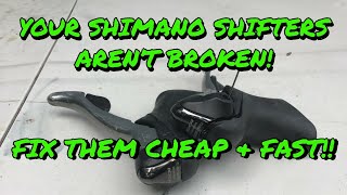 REPAIR BROKEN SHIMANO SHIFTERS FAST \u0026 FOR CHEAP! STICKING STUCK GHOST SHIFTING