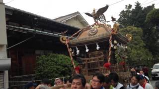 2015年早川紀伊神社例大祭 神社神輿の担ぎ上げ