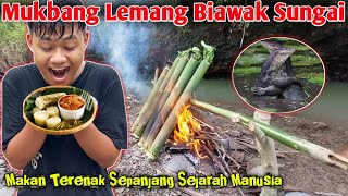 MEMASAK LEMANG DAN MEMAKANNYA  DIPINGGIR SUNGAI | cooking lemang and eating it directly in the river