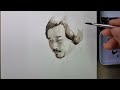 drawing a person with one color watercolor drawing journal architect itamijun portrait