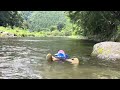 【川遊び】群馬県上野村『道の駅上野の下を流れる神流川』