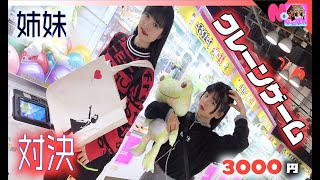 クレーンゲーム姉妹3000円対決！エブリデイとってき屋東京本店【のえのん番組】