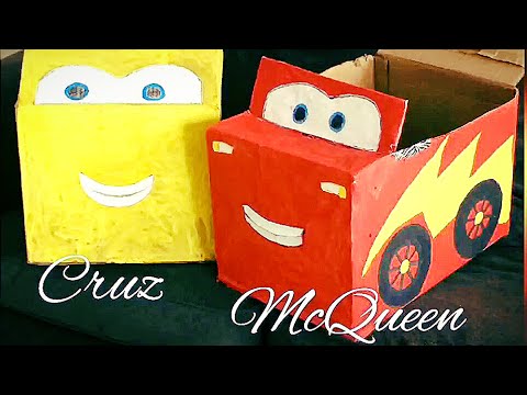 Cardboard car for Kids🚘DIY DisneyCars CruzRamirez & McQueen🚗Ideas to keep kids engaged|ToysStorage Cardboard car for Kids🚘DIY DisneyCars CruzRamirez & McQueen🚗Ideas to keep kids engaged|ToysStorage