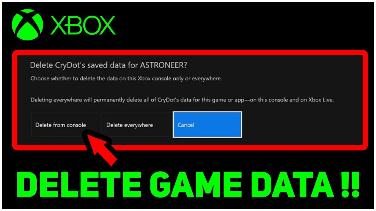 Xbox Series X/S How To DELETE Game Data! - YouTube