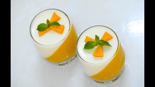 പെർഫെക്ട്  മാങ്കോ വാനില പുഡ്ഡിംഗ് ....Mango vanilla pudding ....😍