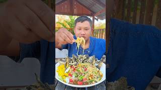 ส้มตำกับทดกบ #จ่าบอลjaaball #mukbang #อาหาร #food #อาหารอีสาน #thaifood #ทอดกบ