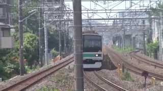 常磐緩行線２０９系新松戸駅到着