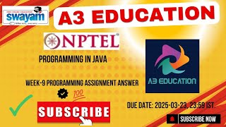 NPTEL Programming In Java Week 9 Programming Assignment Answers Solution Quiz | 2025 - Jan
