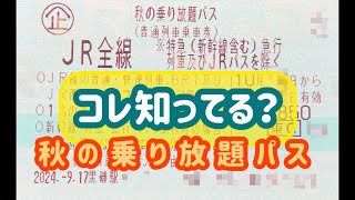 50代のおばちゃんが『秋の乗り放題パス』を駅に買いに行くだけの動画