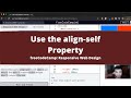 Use the align self Property (CSS Flexbox) freeCodeCamp tutorial