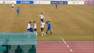 2019 전국 고등 축구선수권대회 왕중왕전 (결승 후반전)(울산현대고 (1)vs(1)광주금호고)의 후반 약1분전경에 극적인 동점골.