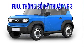 FULL thông số kỹ thuật chi tiết nhất VinFast VF 3 - Quá xứng đáng với giá tiền | Thành Auto