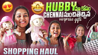 Hubby మా కోసం Chennai నుంచీ తెచారు🥰Surprise Gifts🎁🥳Handbags|Outfits|Shopping Haul|