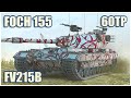 Foch 155, FV215b & 60TP • WoT Blitz Gameplay