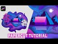 Cut Paper Effect in Procreate - Landscape Illustration Tutorial