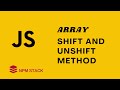 JavaScript Array Shift And Unshift Method