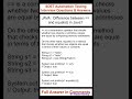 JAVA : Difference between == and equals() in Java?