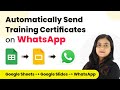 How to Send Training Certificates on WhatsApp | Google Sheets, Google Slides WhatsApp
