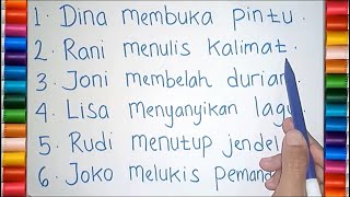 BELAJAR MENULIS DAN MEMBACA KALIMAT BAHASA INDONESIA UNTUK ANAK PAUD, TK DAN SD