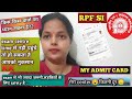 RPF SI 🚓🚨//ADMIT CARD ♦️ CENTER 😮📚//जो पहली बार exam देने जा रहे है computer 🖥️💻 mouse 🖱️ चलना...