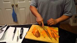 How To Cut Sweet Potato Fries Easily - A Knife Demo