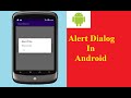 Simple alert dialog box in android Studio Example